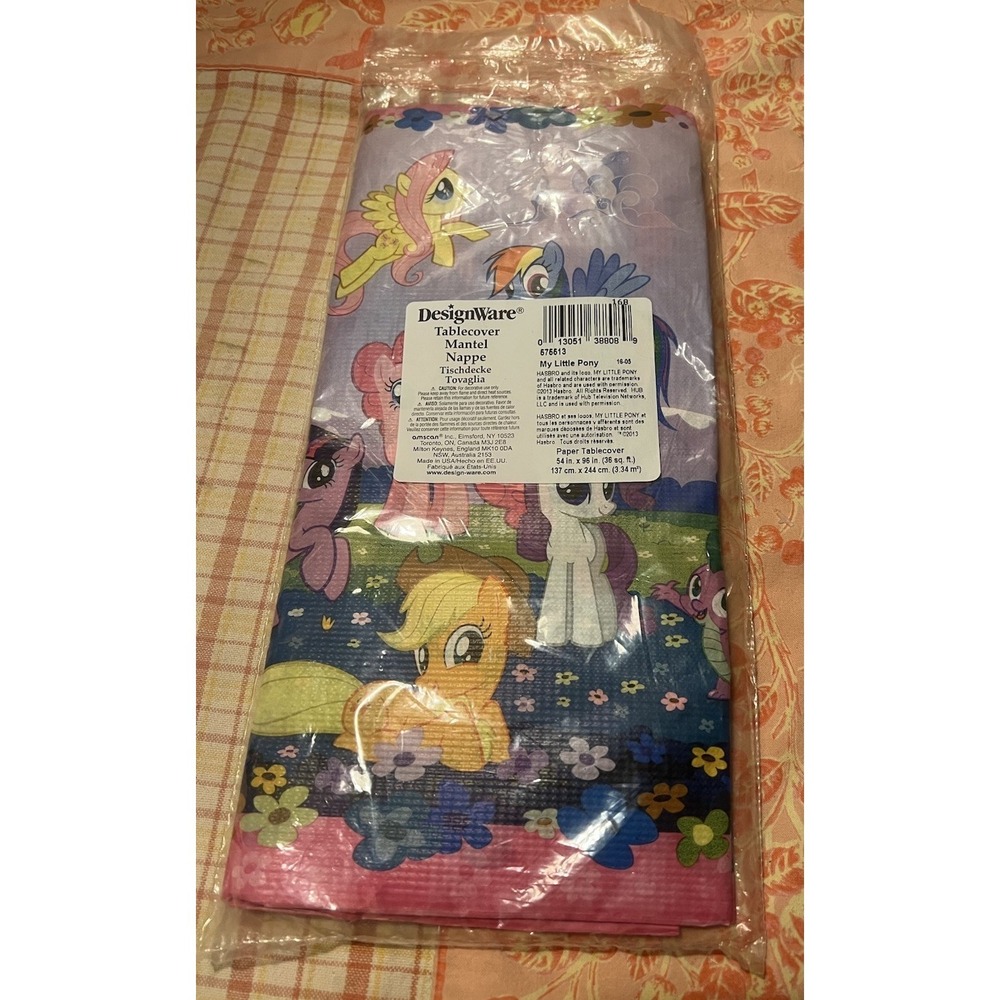 My Little Pony Paper Designware Party Tablecloth  54" x 96" MLP 2013‎ Never Used